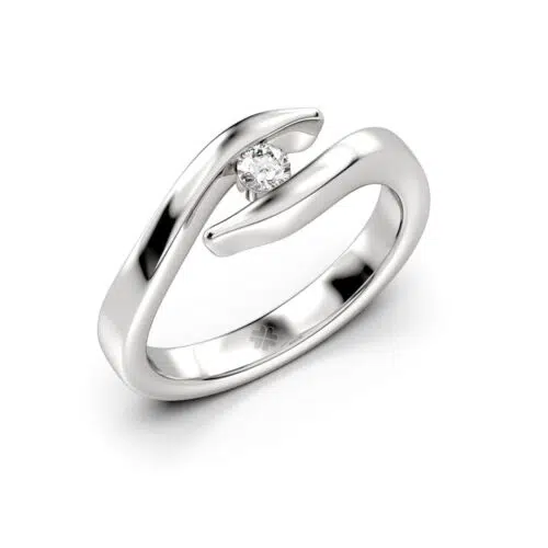 Anillo de Compromiso Solitario Pyris Platino