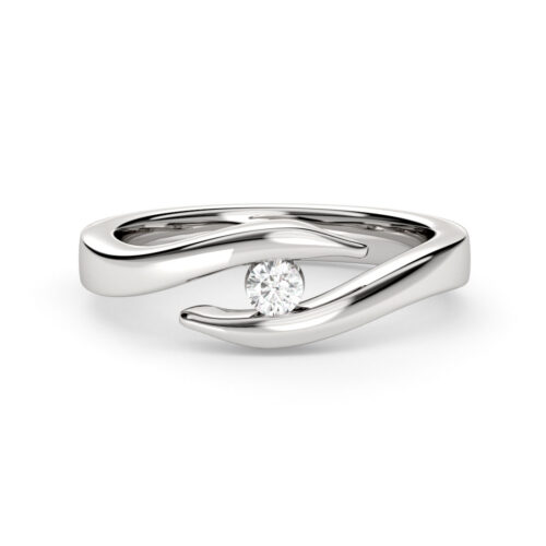 Anillo de Compromiso Solitario Pyris Oro Blanco 18kt Anillo de Compromiso Solitario Pyris Oro Blanco 18kt