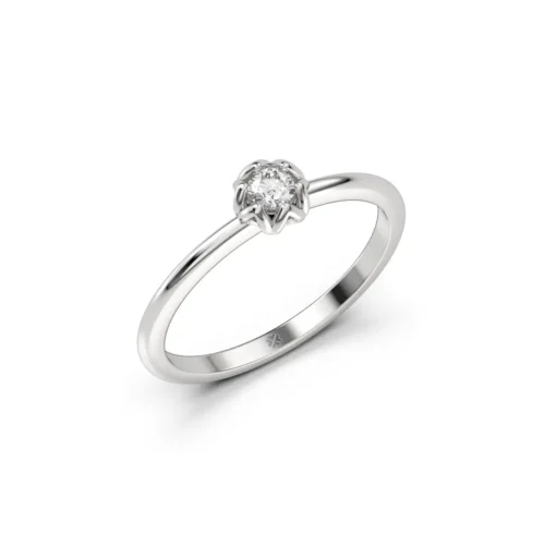 Anillo de Compromiso Solitario Pariter Platino