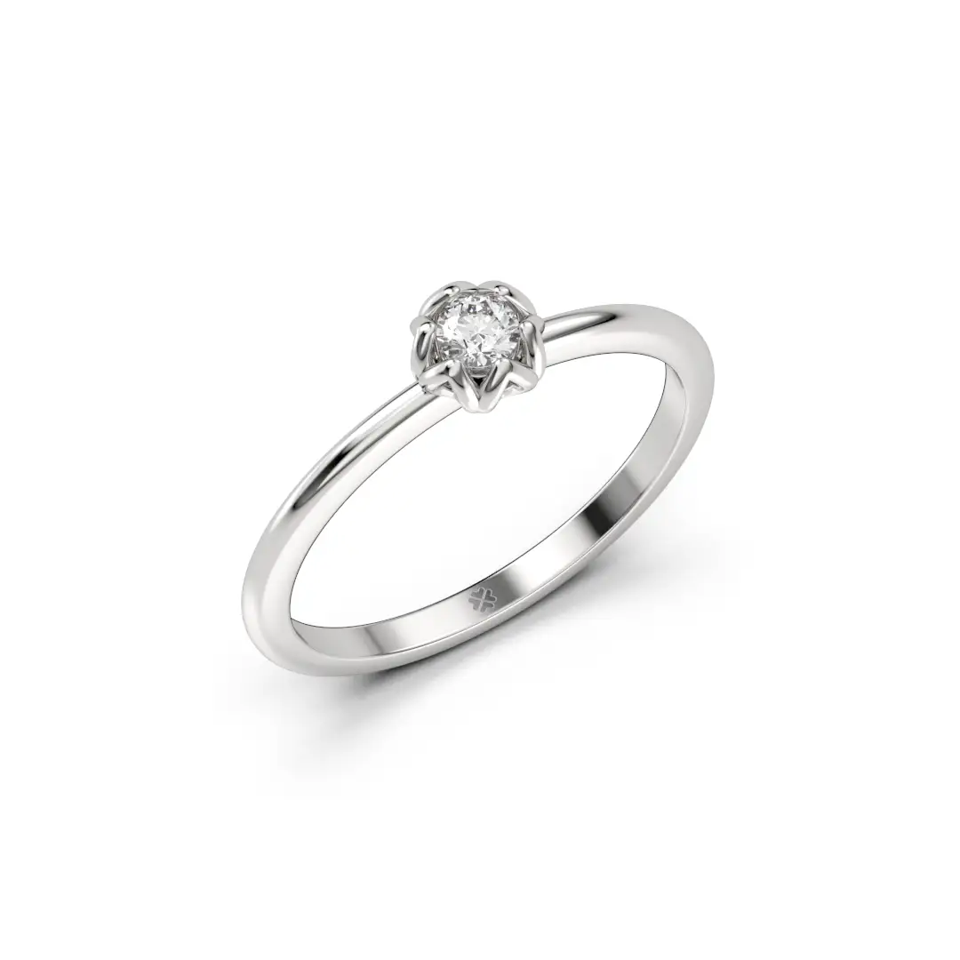 Anillo de Compromiso Solitario Pariter Platino Anillo de Compromiso Solitario Pariter Platino