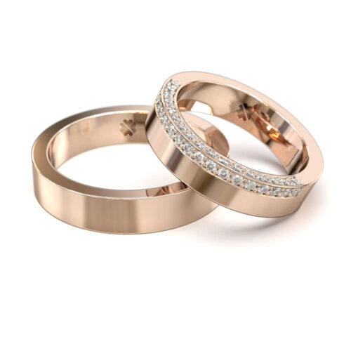 Argollas de Matrimonio Queen Oro Rosa 18kt Alternative view of Argollas de Matrimonio Queen Oro Rosa 18kt