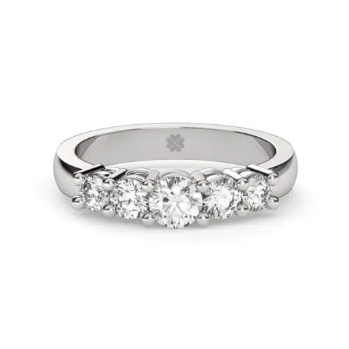 Anillo de compromiso RADIANTI en oro blanco 18k Fairmined o platino responsable 950 con diamante de 30 o 40 puntos originario de Canadá