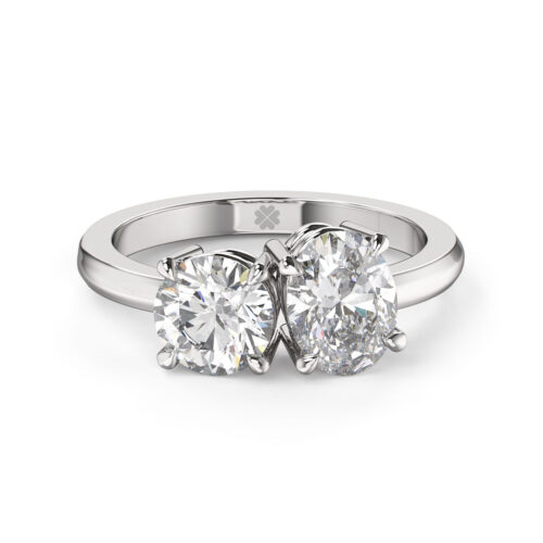 Anillo de compromiso RADYS en oro blanco 18k Fairmined o platino responsable 950 con diamante de 50, 100 o 150 puntos de origen en laboratorio