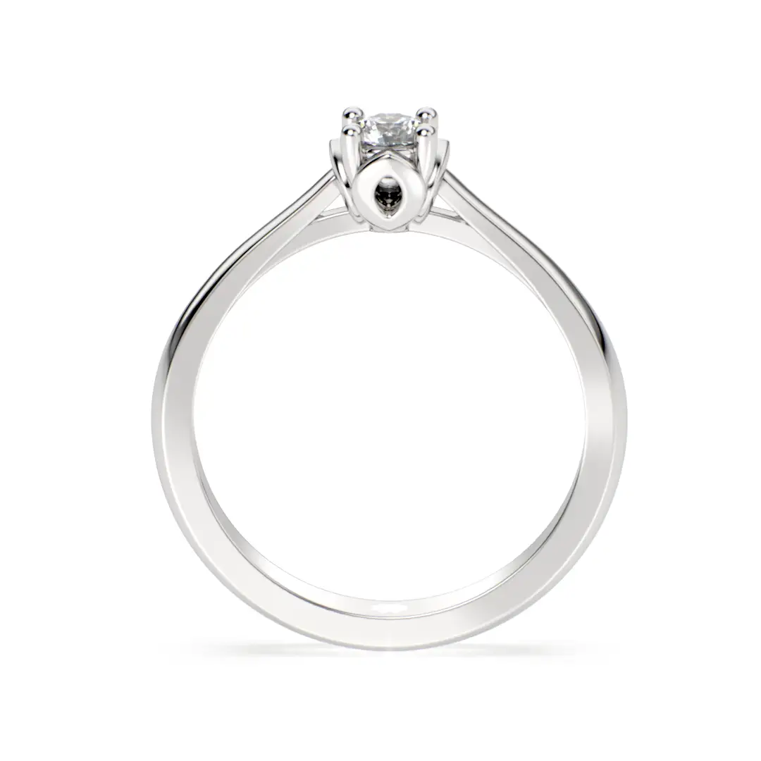 Anillo de Compromiso Solitario Ryvis Oro Blanco 18kt - Imagen 6