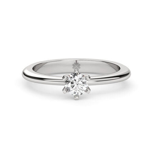 Anillo de Compromiso Solitario Stelys Oro Blanco 18kt Anillo de compromiso STELYS en oro blanco 18k Fairmined o platino responsable 950 con diamante de 30 o 40 puntos originario de Canadá