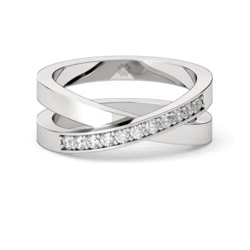 Anillo de Compromiso Cintillo Sirus Oro Blanco 18kt