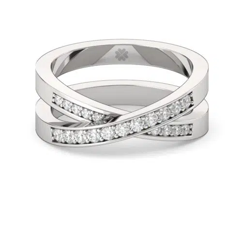 Anillo de Compromiso Cintillo Sirus Bini Oro Blanco 18kt