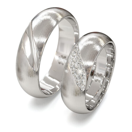 Argollas de Matrimonio Sky Relieve Oro Blanco 18kt o Platino Argollas de Matrimonio Sky Relieve Oro Blanco 18kt o Platino