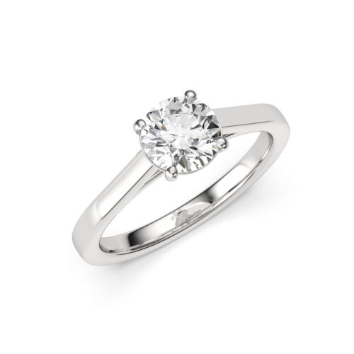 Anillo de Compromiso Solitario Solum Oro Blanco 18kt Anillo de compromiso SOLUM en oro blanco 18k Fairmined o platino responsable 950 con diamante de 100, 150 o 200 puntos de origen en laboratorio