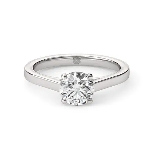 Anillo de compromiso SOLUM en oro blanco 18k Fairmined o platino responsable 950 con diamante de 100, 150 o 200 puntos de origen en laboratorio