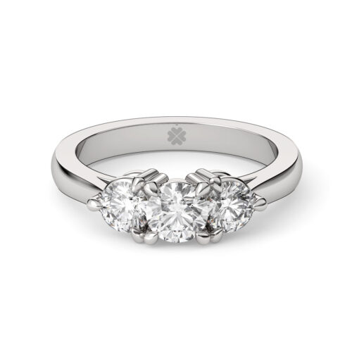 Anillo de Compromiso Tricillo Spica Oro Blanco 18kt Anillo de compromiso SPICA en oro blanco 18k Fairmined o platino responsable 950 con diamante de 50, 100 o 150 puntos de origen en laboratorio