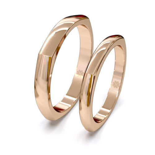 Argollas de Matrimonio Square Oro Rosa 18kt Argollas de Matrimonio Square Oro Rosa 18kt