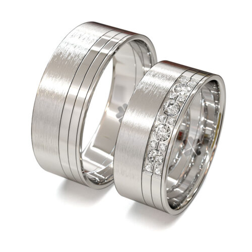 Argollas de Matrimonio Star Oro Blanco 18kt o Platino Argollas de Matrimonio Star Oro Blanco 18kt o Platino