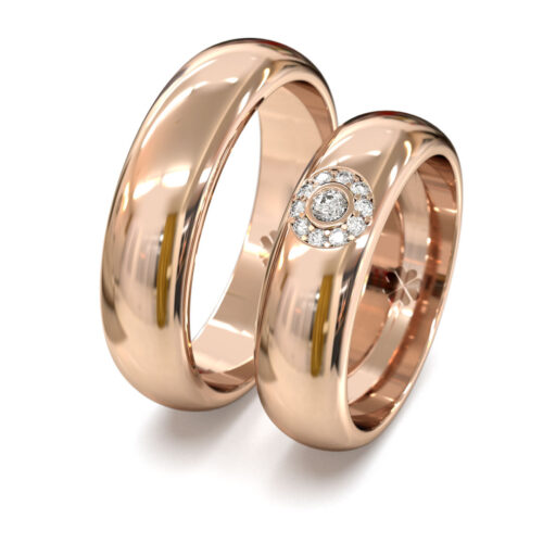 Argollas de Matrimonio Sun Oro Rosa 18kt Argollas de Matrimonio Sun Oro Rosa 18kt