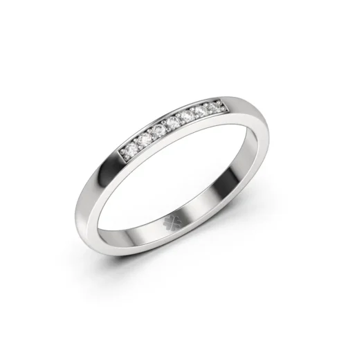 Anillo de Compromiso Cintillo Telos Platino