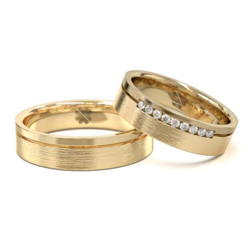 Argollas de Matrimonio Tempo Oro Miel 18kt Alternative view of Argollas de Matrimonio Tempo Oro Miel 18kt