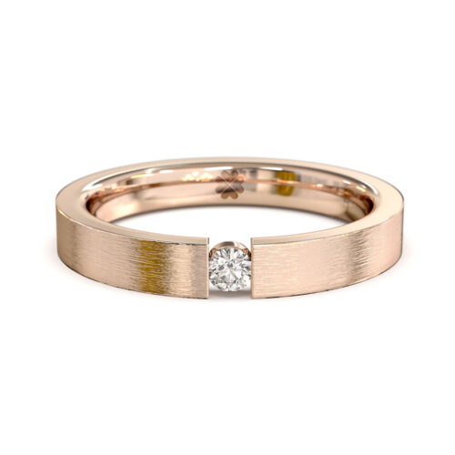 Argolla de Matrimonio Tensión Light Oro Rosa 18kt