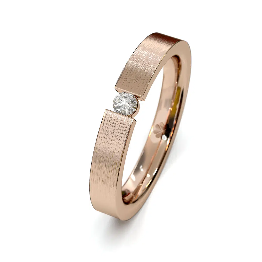 Argolla de Matrimonio Tensión Light Oro Rosa 18kt