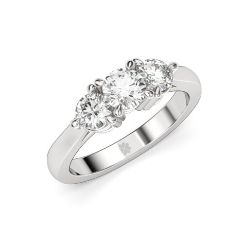 Anillo de Compromiso Tricillo Spica Oro Blanco 18kt Anillo de compromiso UMBRYS en oro blanco 18k Fairmined o platino responsable 950 con diamante de 50, 100 o 150 puntos de origen en laboratorio