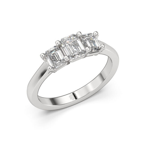 Anillo de Compromiso Tricillo Umbrys Oro Blanco 18kt Anillo de compromiso UMBRYS en oro blanco 18k Fairmined o platino responsable 950 con diamante de 50, 100 o 150 puntos de origen en laboratorio
