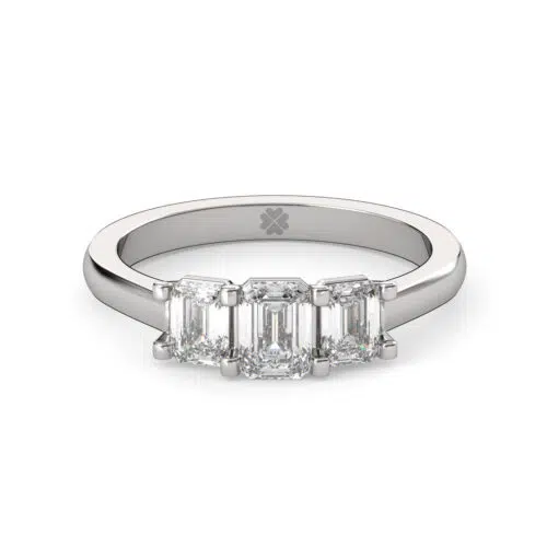 Anillo de compromiso UMBRYS en oro blanco 18k Fairmined o platino responsable 950 con diamante de 50, 100 o 150 puntos de origen en laboratorio