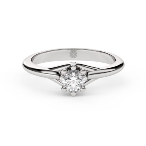Anillo de Compromiso Solitario Unda Oro Blanco 18kt Anillo de compromiso UNDA en oro blanco 18k Fairmined o platino responsable 950 con diamante de laboratorio disponible en 30, 50 o 100 puntos
