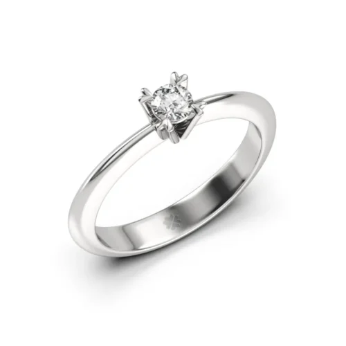 Anillo de Compromiso Solitario Venetus Platino