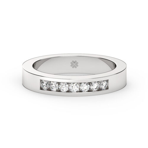 Anillo de Compromiso Cintillo Vulcanis Oro Blanco 18kt Anillo de compromiso VULCANIS en oro blanco 18k Fairmined o platino responsable 950 con diamante de 3 o 5 puntos originario de Canadá