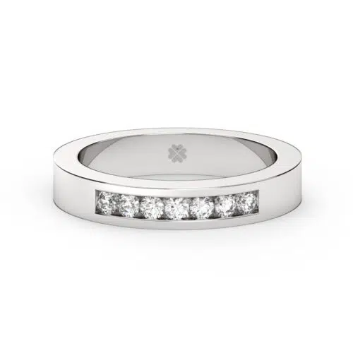 Anillo de compromiso VULCANIS en oro blanco 18k Fairmined o platino responsable 950 con diamante de 3 o 5 puntos originario de Canadá