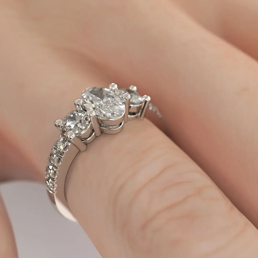 Anillo de Compromiso Tricillo Aeterna Lux Platino Anillo de Compromiso Tricillo Aeterna Lux Platino - Imagen 4