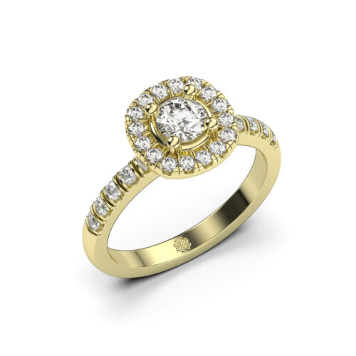 Anillo Halo Aello Oro Amarillo 18kt Anillo Halo Aello Oro Amarillo 18kt