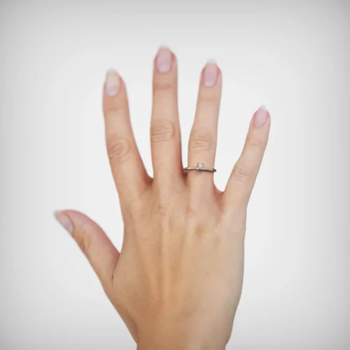 Anillo Solitario Aenean Lux Rose Oro Rosa 18kt Alternative view of Anillo Solitario Aenean Lux Rose Oro Rosa 18kt