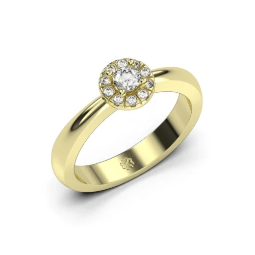 Anillo Halo Aura Oro Amarillo 18kt Anillo Halo Aura Oro Amarillo 18kt