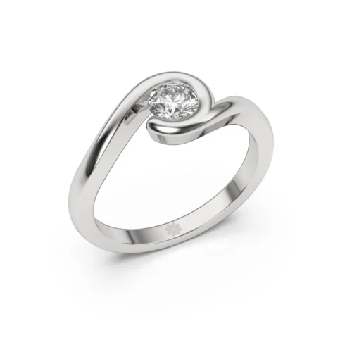 Anillo Solitario Nayades Platino Anillo Solitario Nayades Platino