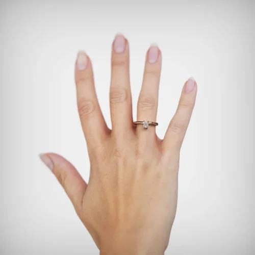 Anillo Solitario Nerydis Rose Oro Rosa 18kt Alternative view of Anillo Solitario Nerydis Rose Oro Rosa 18kt