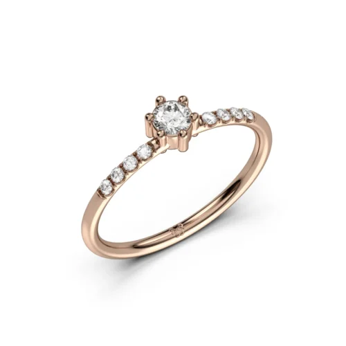 Anillo Solitario Orchis Lux Rose Oro Rosa 18kt Anillo Solitario Orchis Lux Rose Oro Rosa 18kt