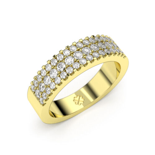 Anillo Cintillo Caelum Oro Amarillo 18kt