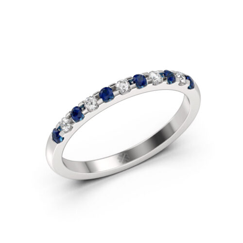 Anillo Cintillo Fulgori Blue Platino Anillo Cintillo Fulgori Blue Platino