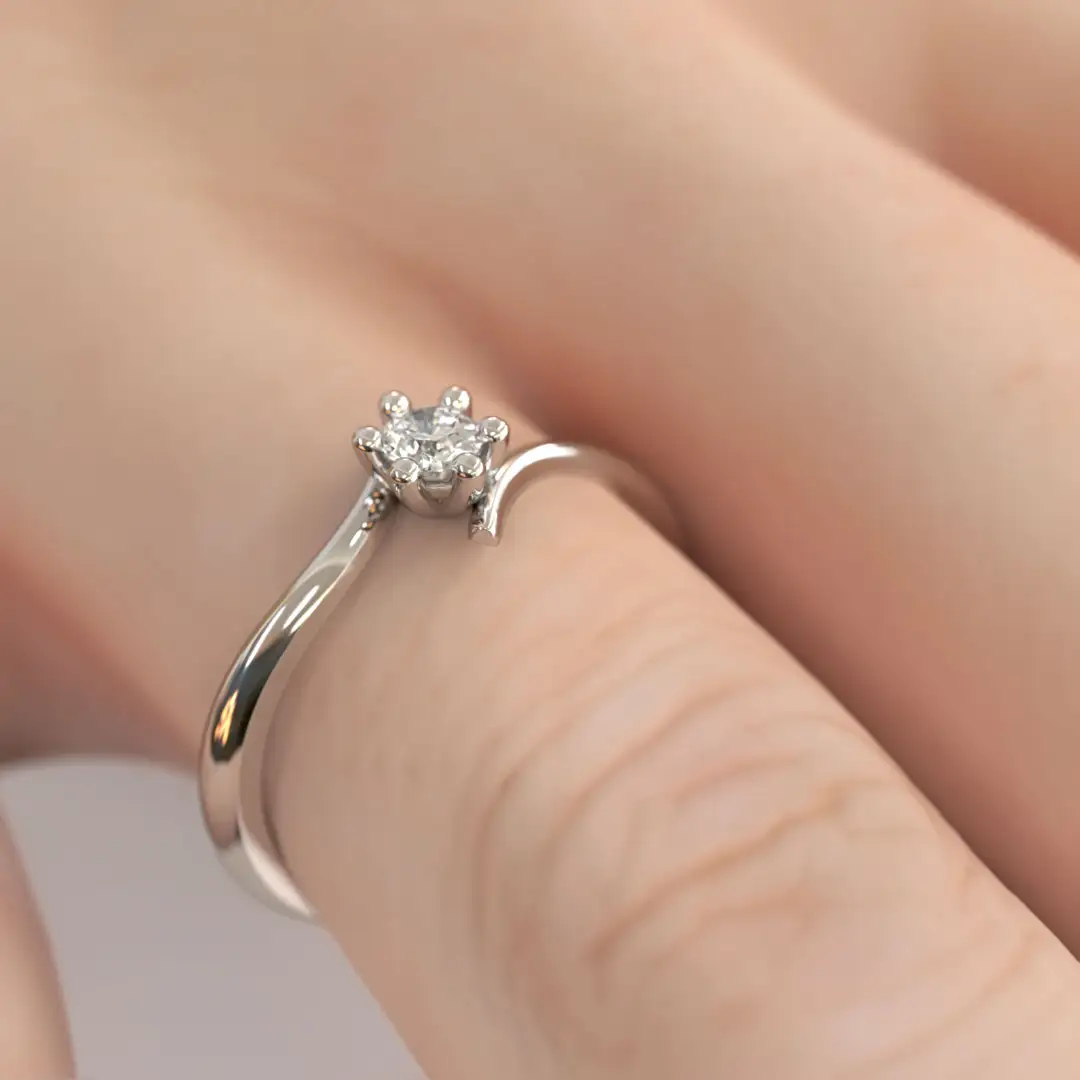 Anillo de Compromiso Solitario Consortium Platino Anillo de Compromiso Solitario Consortium Platino - Imagen 4