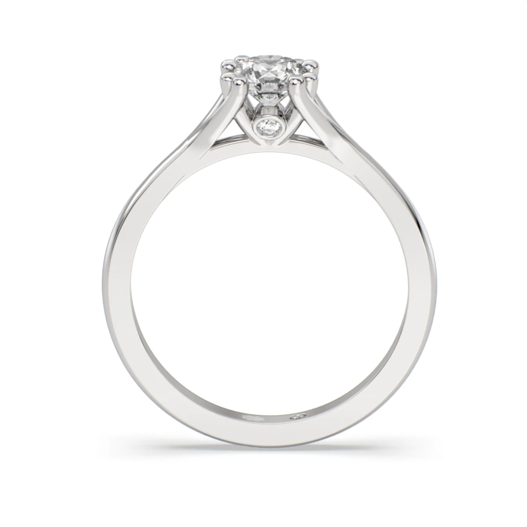 Anillo de Compromiso Solitario Bella Platino Diamante Corte Brillante Anillo de Compromiso Solitario Bella Platino Diamante Corte Brillante - Imagen 6