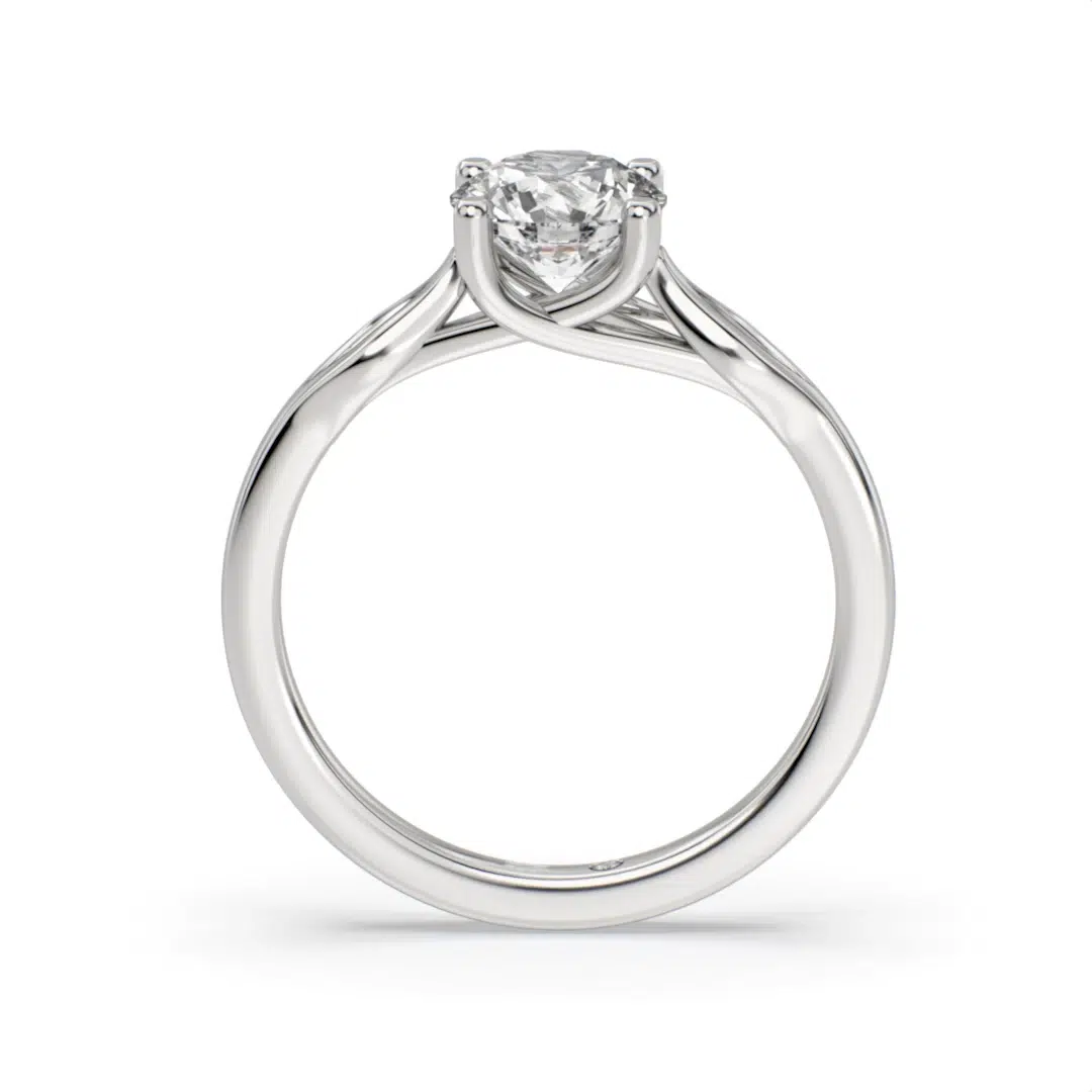 Anillo de Compromiso Solitario Calma Platino Diamante Corte Brillante Anillo de Compromiso Solitario Calma Platino Diamante Corte Brillante - Imagen 6