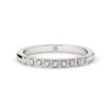 Anillo de compromiso Adenis en oro blanco 18k Fairmined o platino responsable 950 con diamante de 1 o 2 puntos originario de Canadá