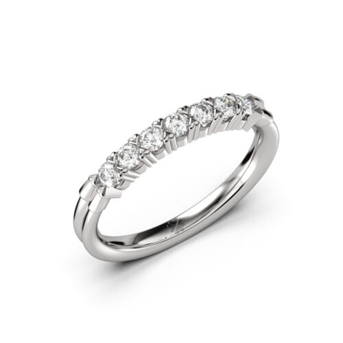 Anillo de Compromiso Cintillo Agni Oro Blanco 18kt Anillo de compromiso AGNI en oro blanco 18k Fairmined o platino responsable 950 con diamante de 5 o 8 puntos originario de Canadá
