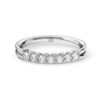 Anillo de compromiso AGNI en oro blanco 18k Fairmined o platino responsable 950 con diamante de 5 o 8 puntos originario de Canadá