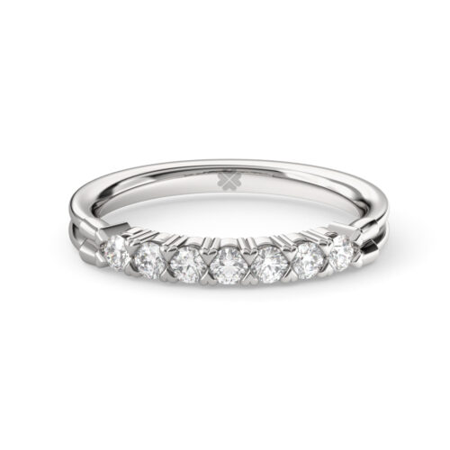 Anillo de Compromiso Cintillo Agni Oro Blanco 18kt Anillo de compromiso AGNI en oro blanco 18k Fairmined o platino responsable 950 con diamante de 5 o 8 puntos originario de Canadá