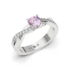 Anillo de Compromiso Solitario Claridad Platino Zafiro