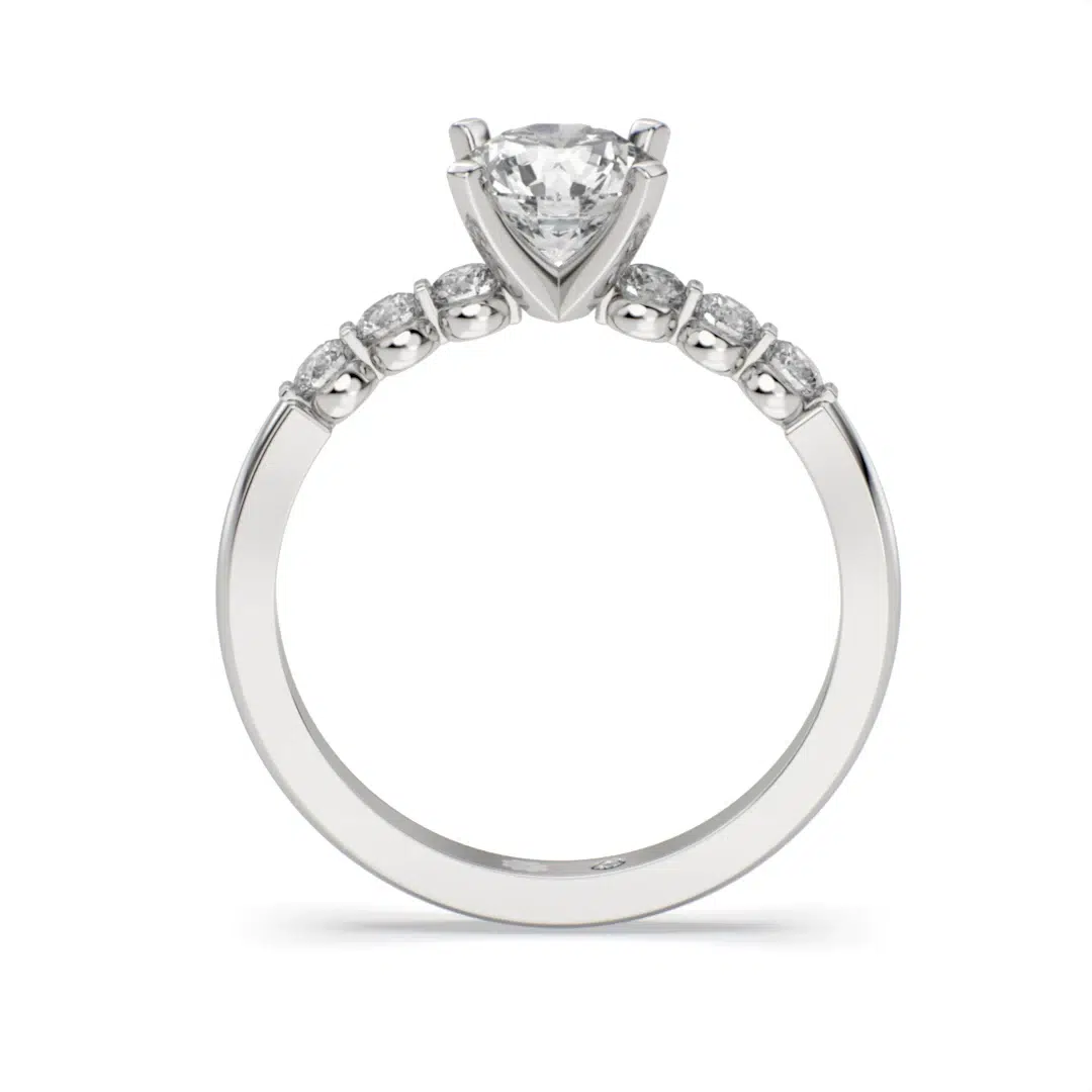 Anillo de Compromiso Solitario Consonancia Platino Diamante Corte Brillante Anillo de Compromiso Solitario Consonancia Platino Diamante Corte Brillante - Imagen 6