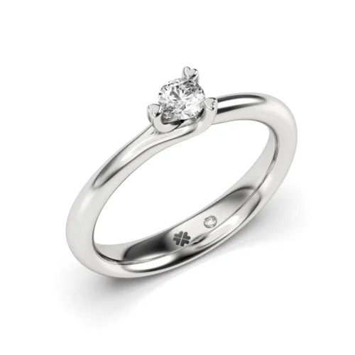 Anillo de Compromiso Solitario Contigo Platino Diamante Corte Brillante Anillo de Compromiso Solitario Contigo Platino Diamante Corte Brillante