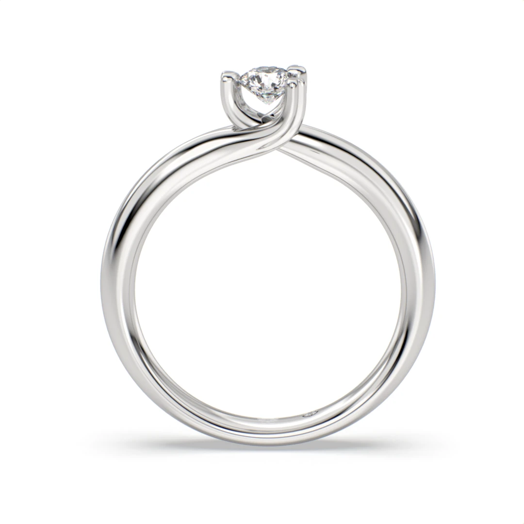 Anillo de Compromiso Solitario Contigo Platino Diamante Corte Brillante Anillo de Compromiso Solitario Contigo Platino Diamante Corte Brillante - Imagen 6