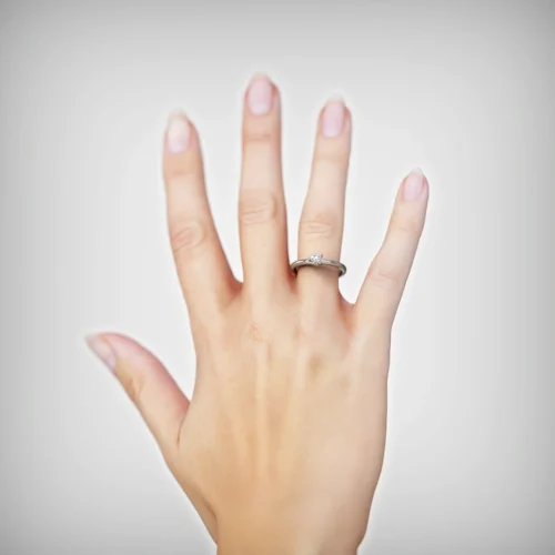 Alternative view of Anillo de Compromiso Solitario Contigo Platino Diamante Corte Brillante